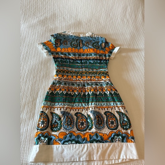 STAUD Perla Printed Linen Cutout Mini Dress - Picture 5 of 6